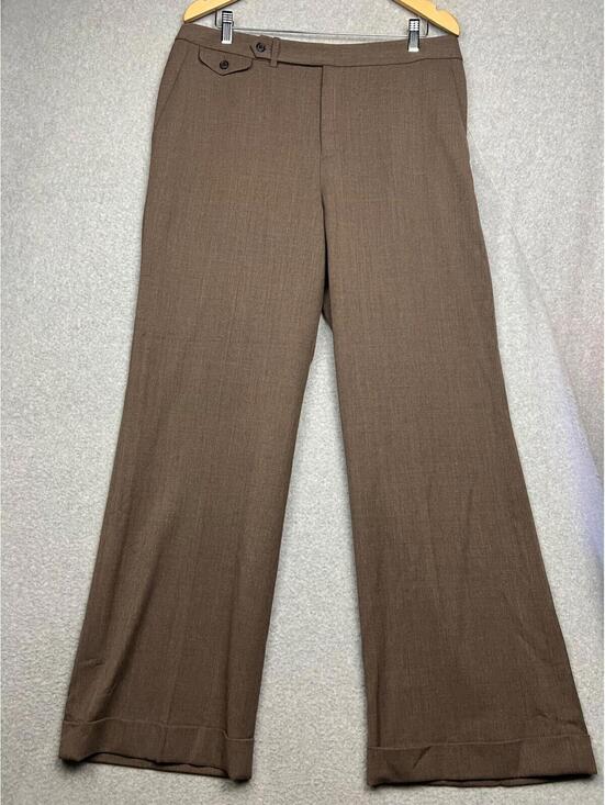 Lauren Ralph Lauren Pants - Lauren Ralph Lauren Wool Slacks Pants Womens 14 Office Casual Work Simple Brown